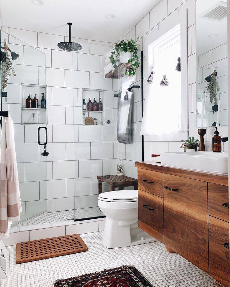Ванная в скандинавском стиле: дизайн интерьера комнаты + фото