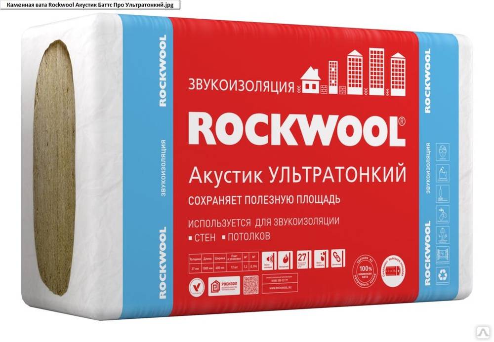 Шумоизоляция rockwool акустик баттс технические характеристики