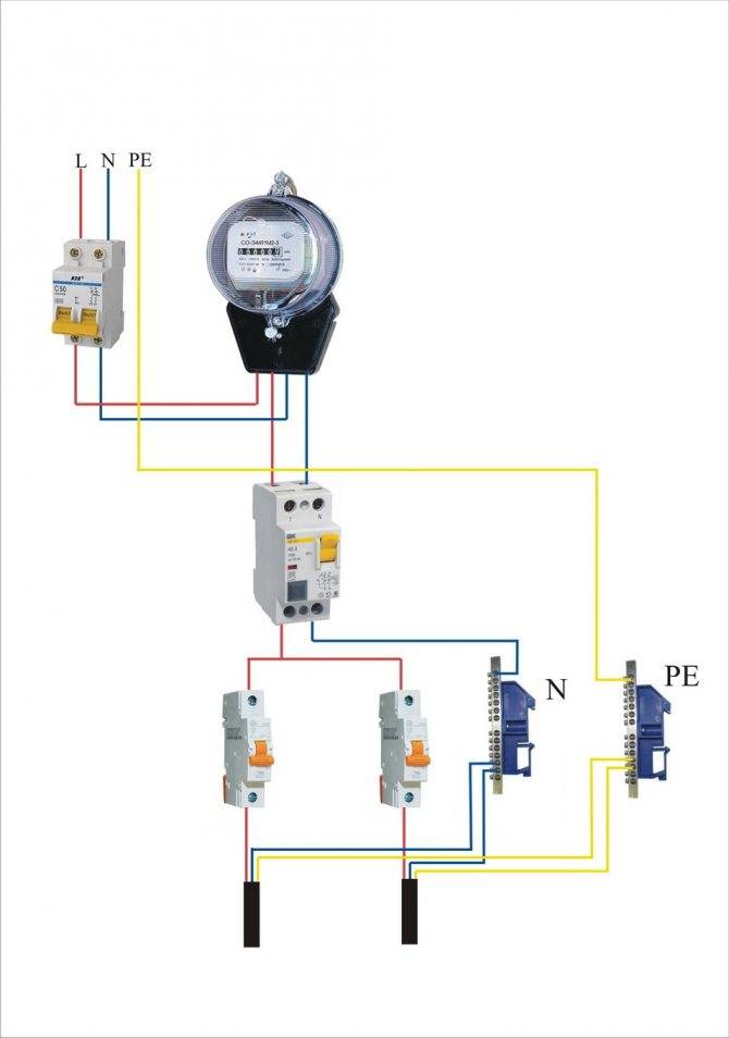 Подключение однофазного электросчетчика и автоматов: стандартные схемы и правила подключения