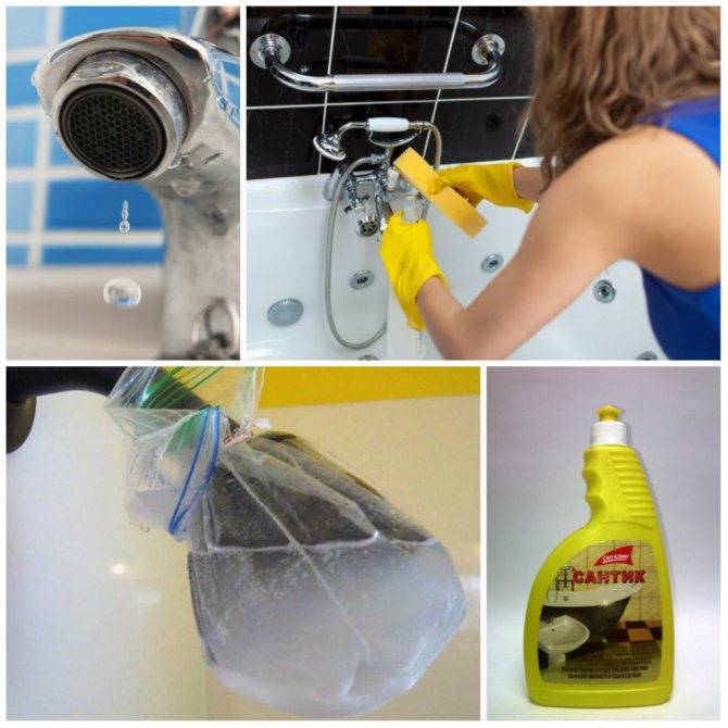 Как убрать известковый налет с крана в ванной или на кухне