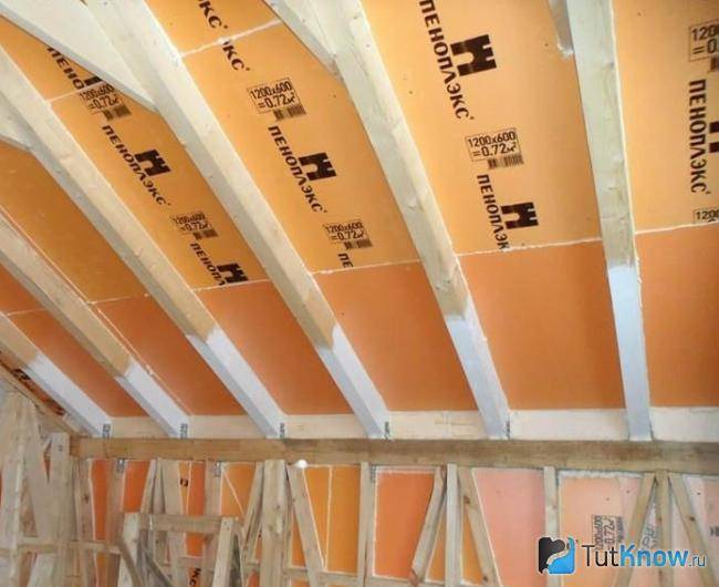 Технология утепления потолка изнутри и снаружи деревянного дома пенопластом