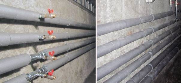 Утепление труб отопления в подвале — виды теплоизоляции