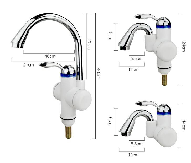 Проточный электрический водонагреватель на кран: конструктивные особенности и технические характеристики