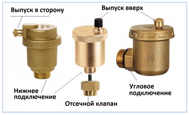 Воздухоотводчики для систем отопления: виды и установка