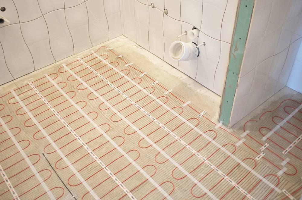 Теплый пол в ванной комнате на примере электрической кабельной системы
