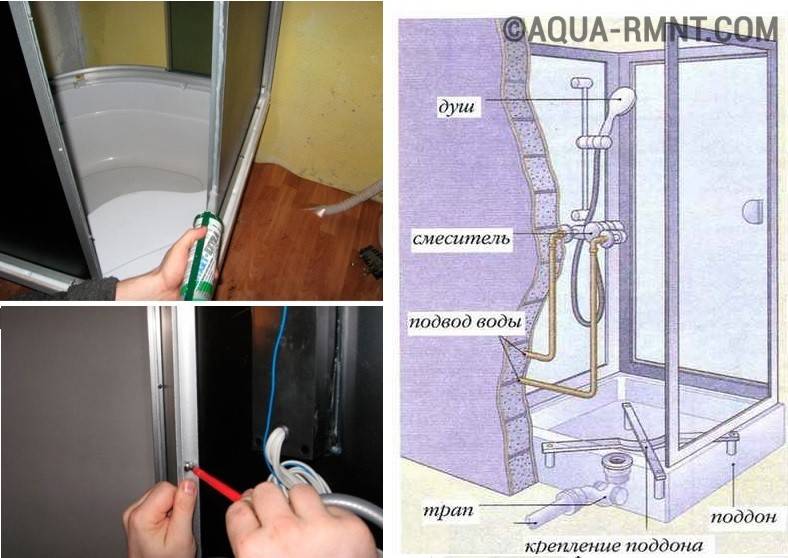 Подключение душевой кабины к водопроводу, канализации, электросети: как подключить своими руками, схема монтажа, подключается вода