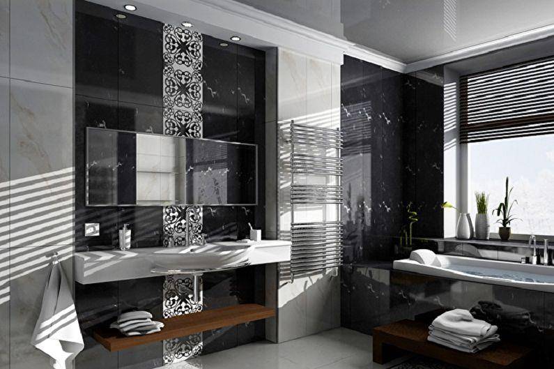 Черно-белая ванная: варианты дизайна и советы по выбору оптимальных сочетаний интерьера