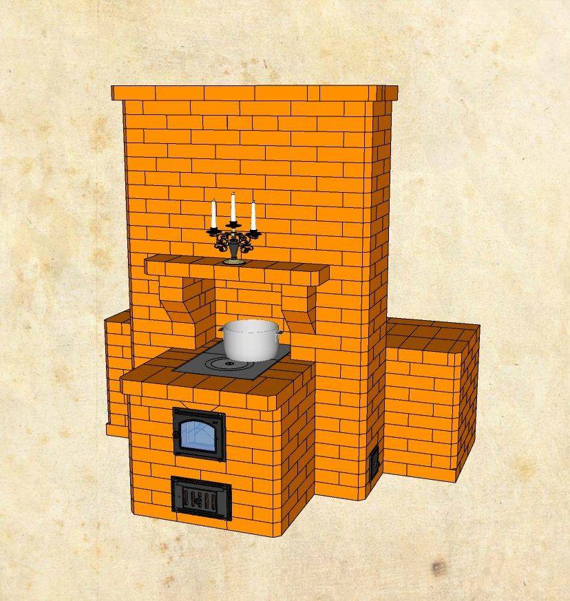 Порядовка печей из кирпича для дома и бани — 2 модели строим под ключ