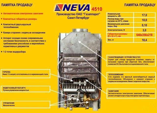 Газовая колонка neva 4511 - некоторые тонкости эксплуатации