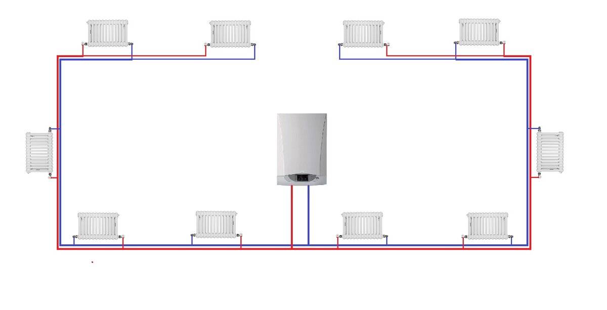 Двухтрубная тупиковая система отопления: схемы и описание