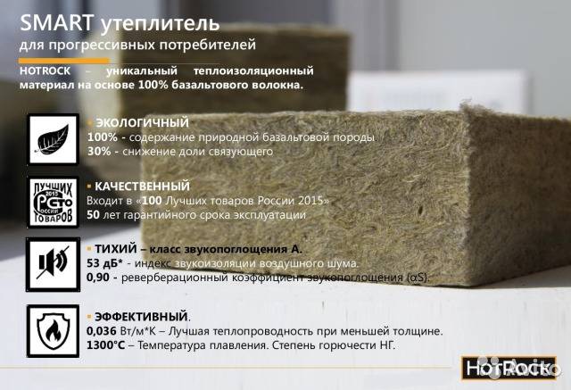 Утеплитель hotrock: технические характеристики теплоизоляции хотрок, порядок монтажа