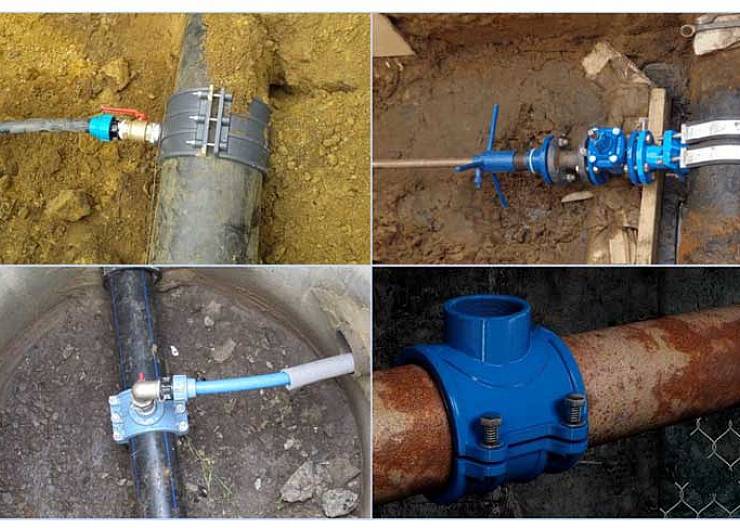 Врезка в трубу водопровода: варианты и этапы процедуры