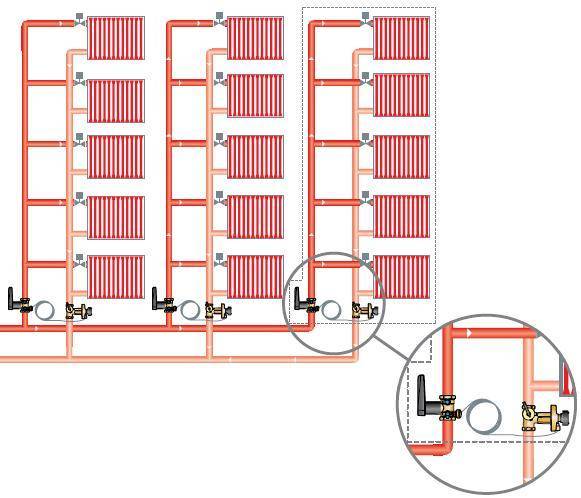 Система отопления многоэтажного дома