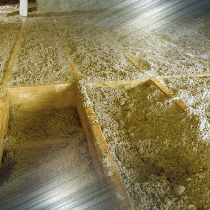 Утепление потолка опилками - как утеплить и чем можно обработать в деревянном доме, плюсы и минусы в частном