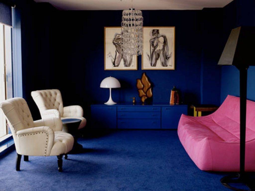 Синий цвет в дизайне интерьера, варианты, фото – rehouz