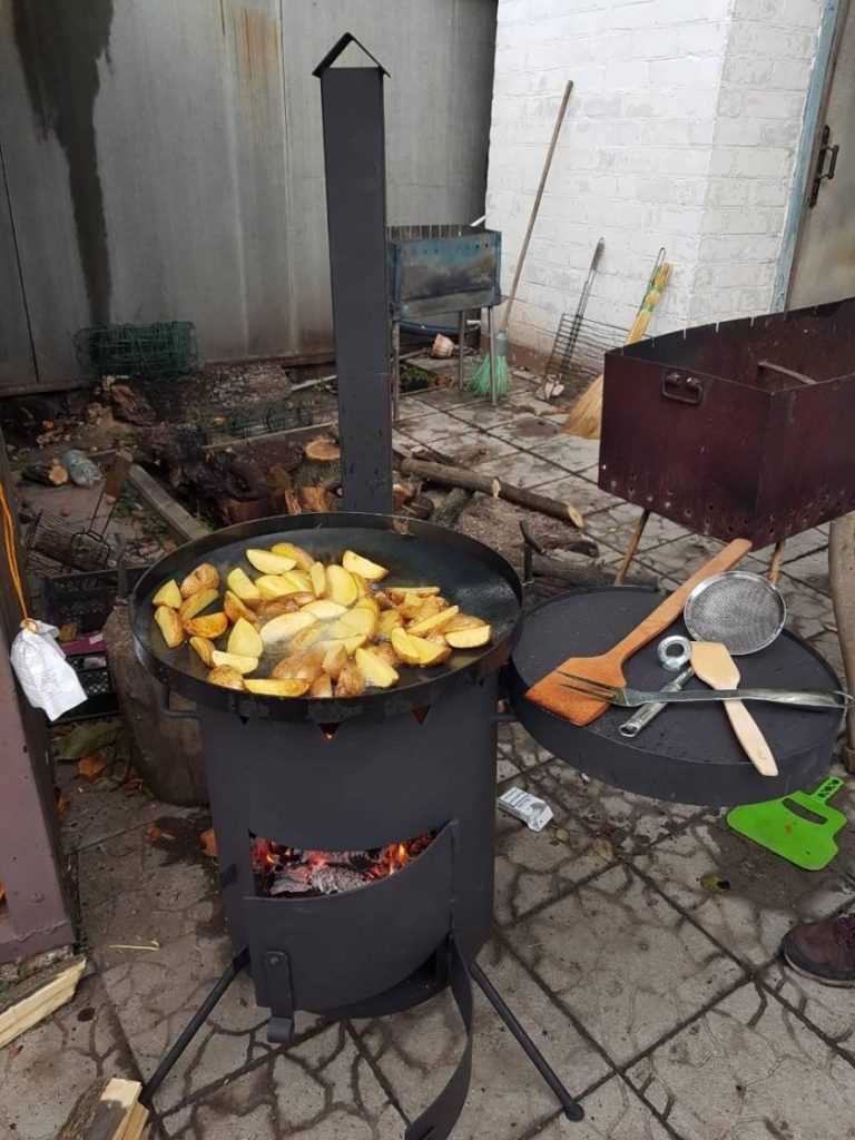 Печка для казана из трубы своими руками, как сделать печку под восточную кухню, фото