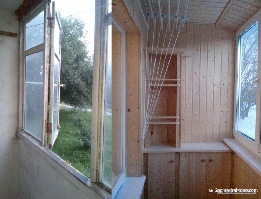 Обшиваем балкон изнутри деревянной вагонкой