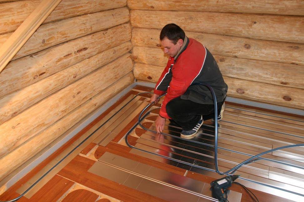 Теплый пол в бане от печки: плюсы и минусы системы, инструкция по монтажу